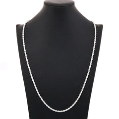 Luxury 4mm Twisted Rope Jewelry Set – Necklace & Bracelet 2-Piece Unisex