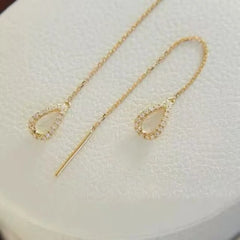 Elegant Water Drop Tassel Earrings – Long Fashion Jewelry for Women