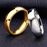 6mm Titanium Couple Ring – Hypoallergenic Polished Wedding Band for Men & Women
