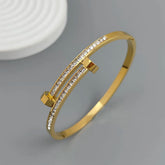 Premium Zircon Gold-plated Bracelet