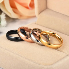 6mm Titanium Couple Ring – Hypoallergenic Polished Wedding Band for Men & Women