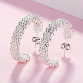 925 Sterling Silver Charm Stud Earrings – Elegant Christmas Gift Jewelry for Women