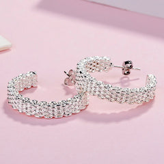 925 Sterling Silver Charm Stud Earrings – Elegant Christmas Gift Jewelry for Women