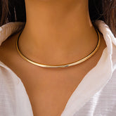 Vintage Gold Torque Choker Necklace – Gothic Adjustable Statement Jewelry