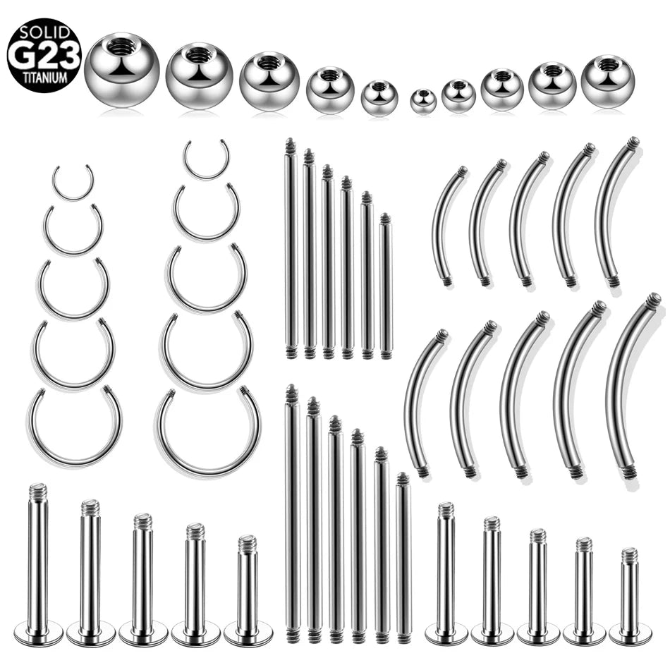 12-Piece Surgical Steel Piercing Set – Multi-Color Ear, Nose & Body Jewelry