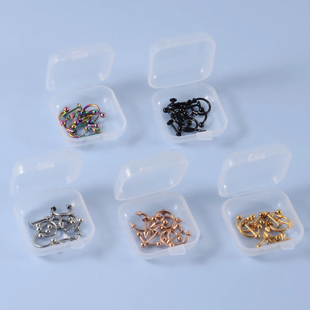 12-Piece Surgical Steel Piercing Set – Multi-Color Ear, Nose & Body Jewelry