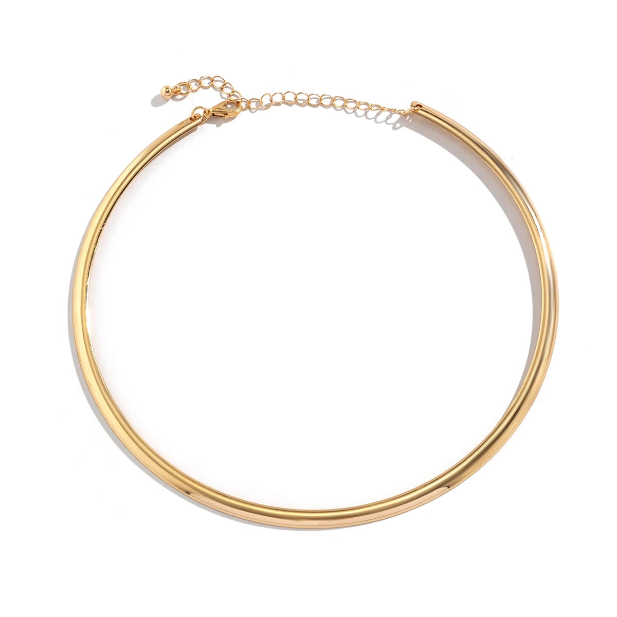 Vintage Gold Torque Choker Necklace – Gothic Adjustable Statement Jewelry