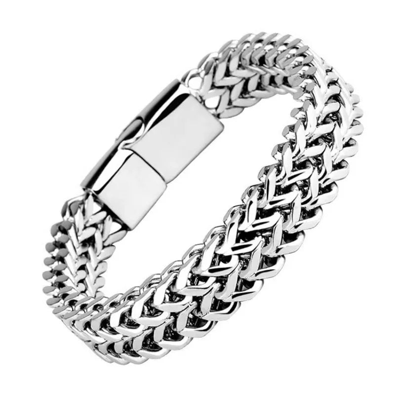 Luxury Magnetic Stainless Steel Bracelet – Couple Adjustable Jewelry