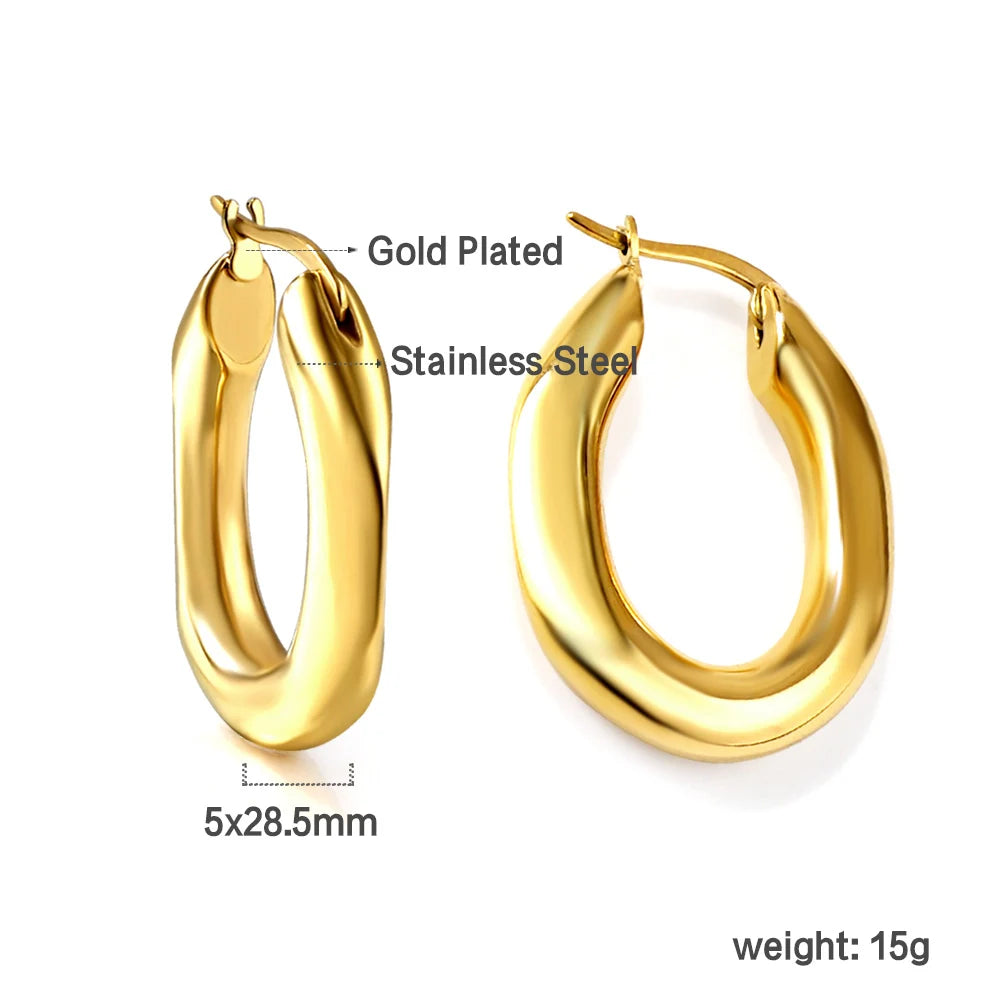 Luxury Vintage Square Hoop Earrings