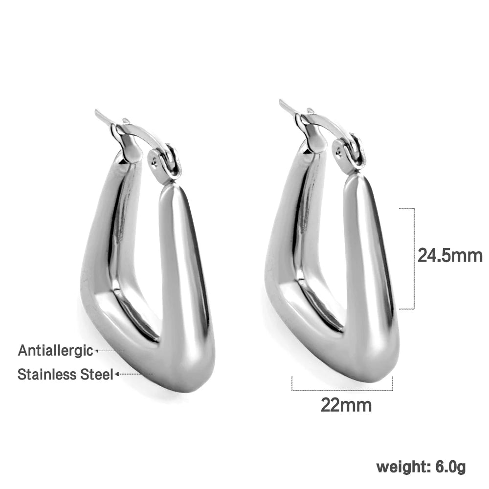 Luxury Vintage Square Hoop Earrings