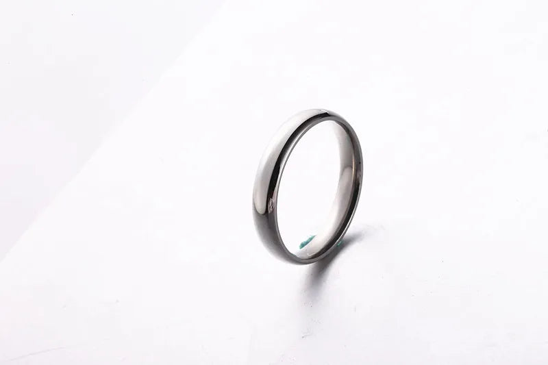 6mm Titanium Couple Ring – Hypoallergenic Polished Wedding Band for Men & Women