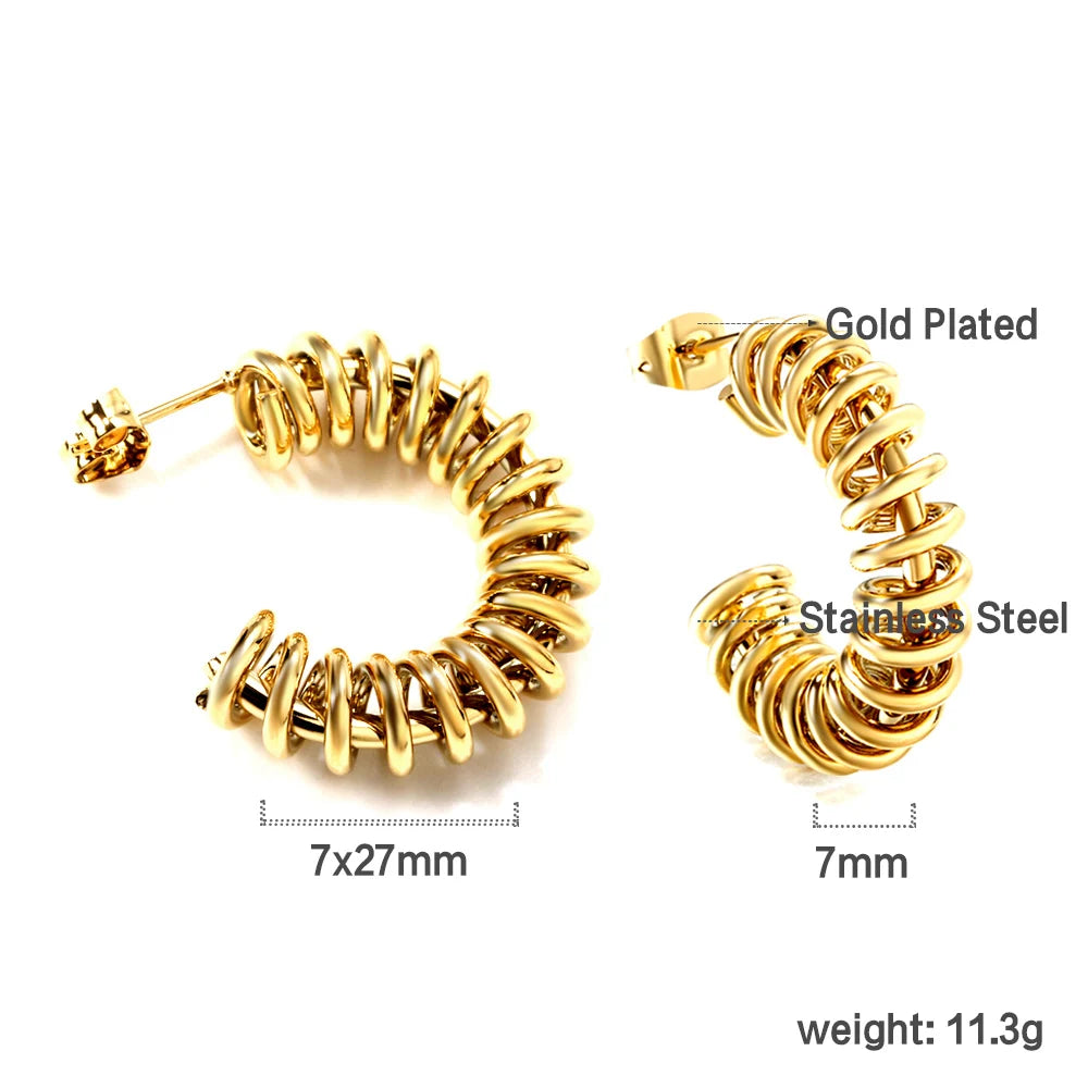 Luxury Vintage Square Hoop Earrings