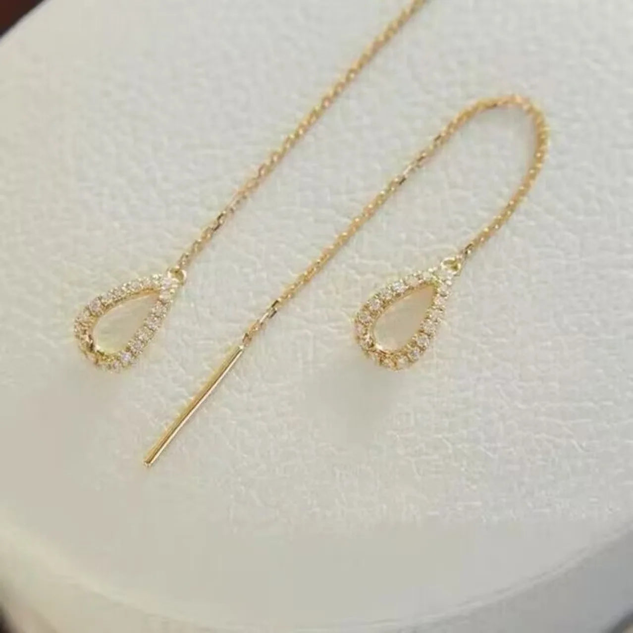Elegant Water Drop Tassel Earrings – Long Fashion Jewelry for Women