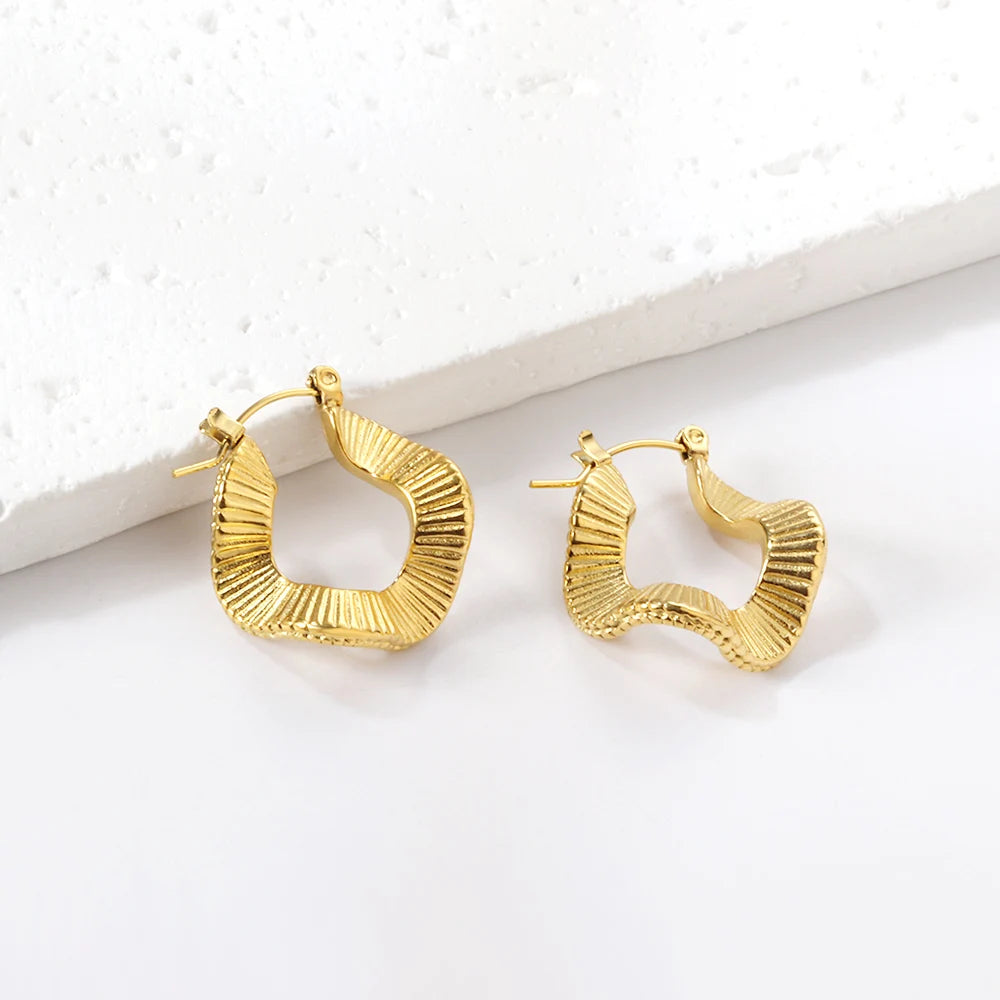 Luxury Vintage Square Hoop Earrings