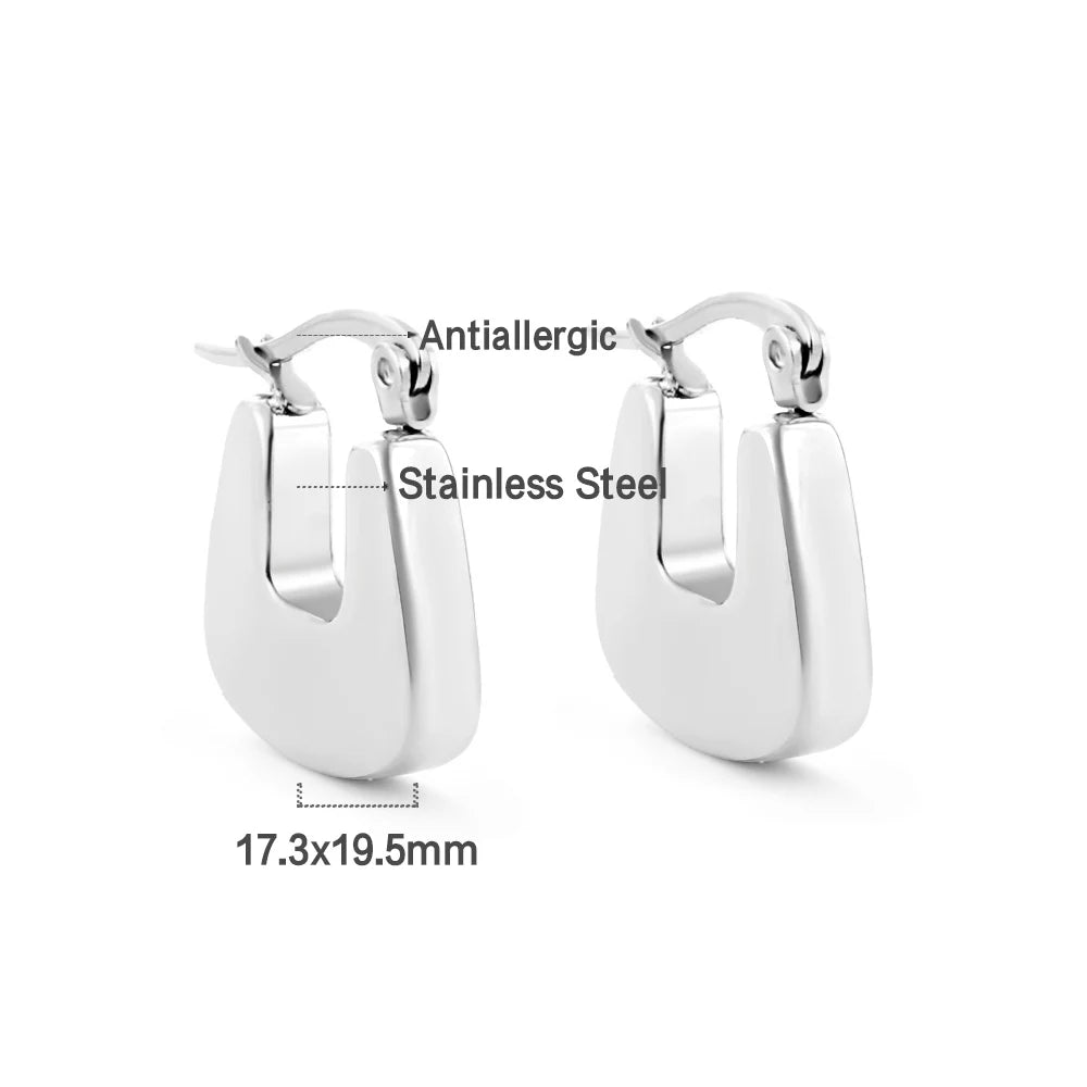 Luxury Vintage Square Hoop Earrings