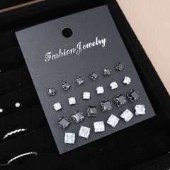 51-Piece Silver Jewelry Set – Butterfly Heart Pearl Necklace, Earrings & Rings for Women