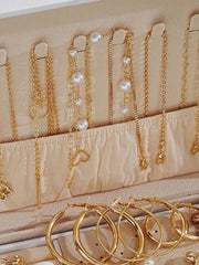 Luxury Pearl 4-in-1 Jewelry Set – Multi-Layer Necklace, Earrings & Rings for Women (No Box)