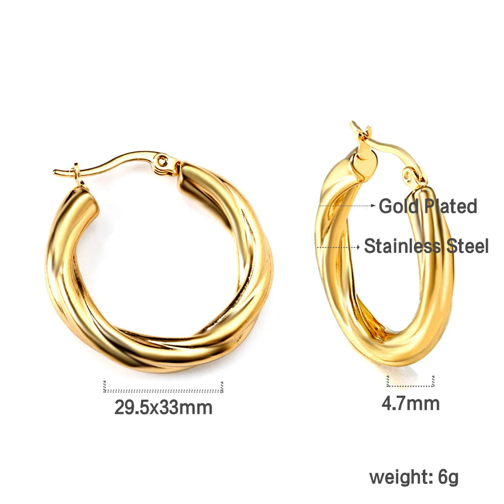 Luxury Vintage Square Hoop Earrings