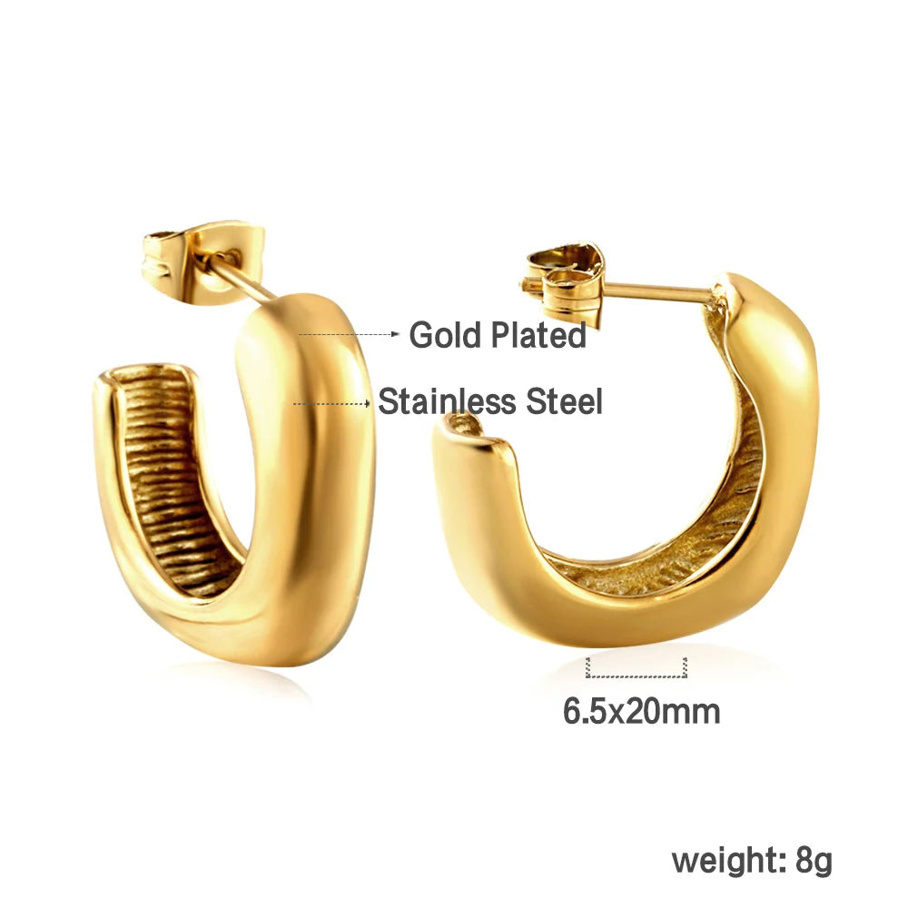 Luxury Vintage Square Hoop Earrings