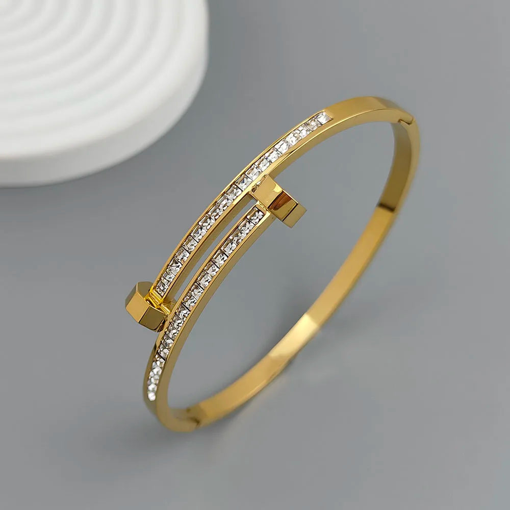 Premium Zircon Gold-plated Bracelet