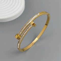 Premium Zircon Gold-plated Bracelet