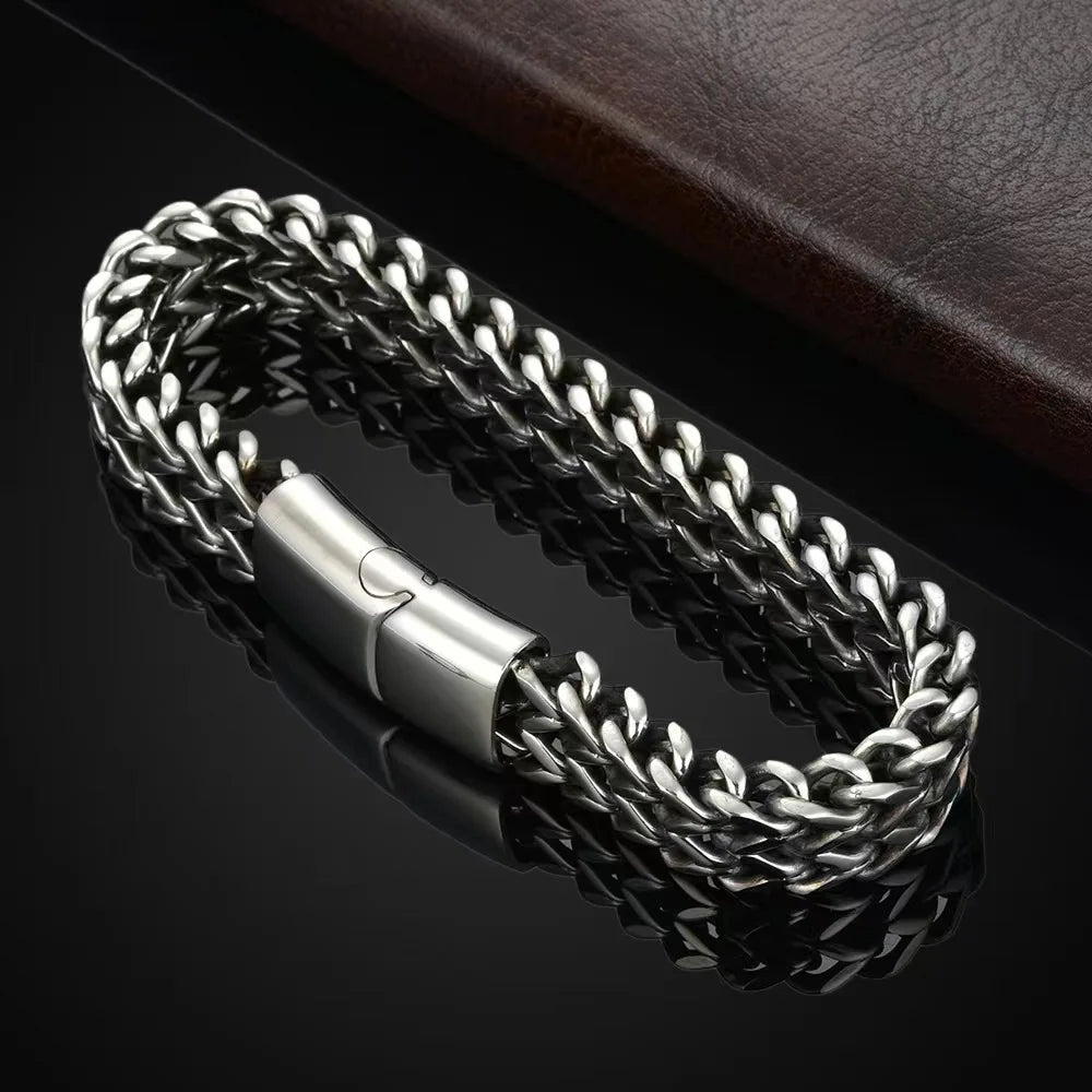 Luxury Magnetic Stainless Steel Bracelet – Couple Adjustable Jewelry