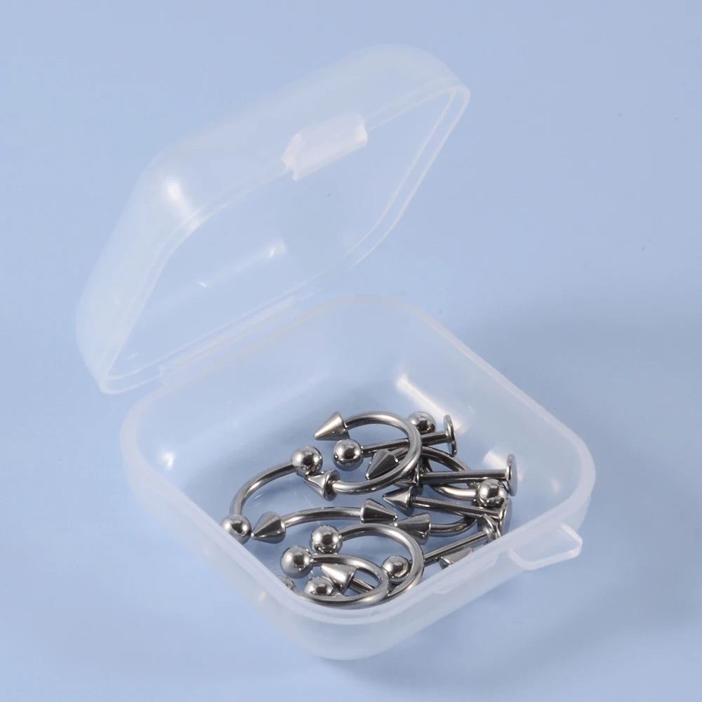 12-Piece Surgical Steel Piercing Set – Multi-Color Ear, Nose & Body Jewelry