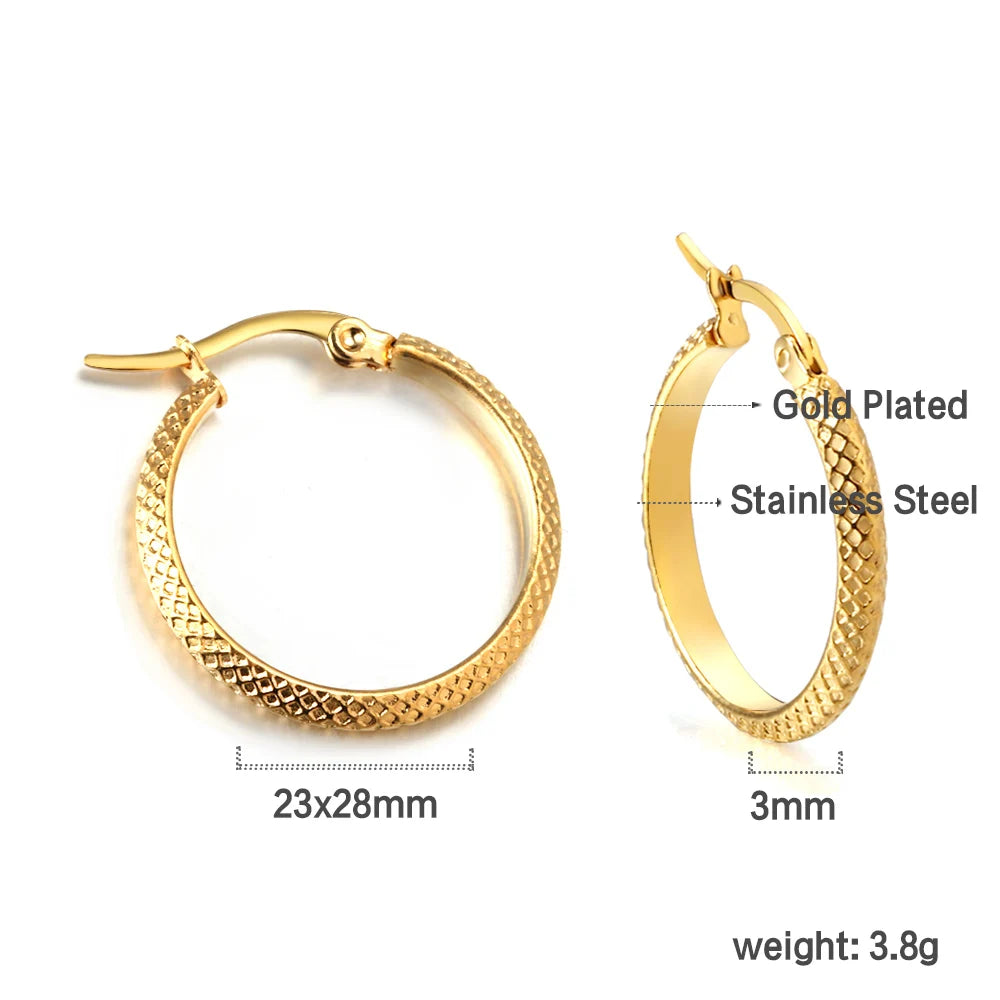 Luxury Vintage Square Hoop Earrings