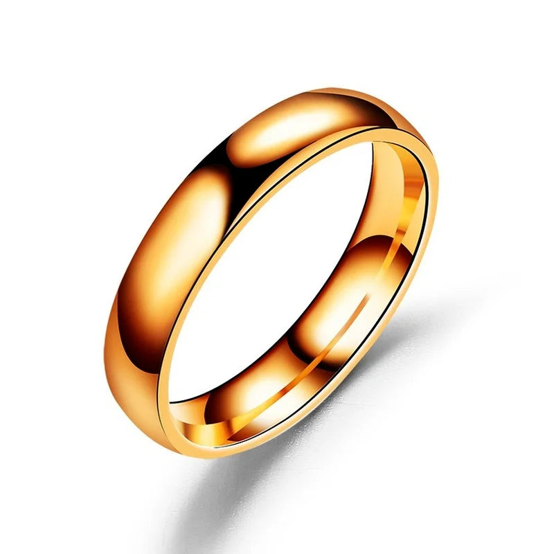 6mm Titanium Couple Ring – Hypoallergenic Polished Wedding Band for Men & Women