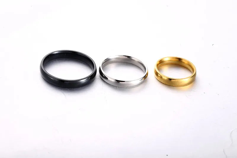 6mm Titanium Couple Ring – Hypoallergenic Polished Wedding Band for Men & Women