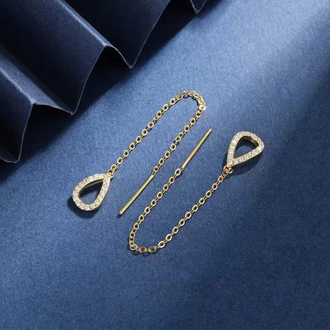 Elegant Water Drop Tassel Earrings – Long Fashion Jewelry for Women