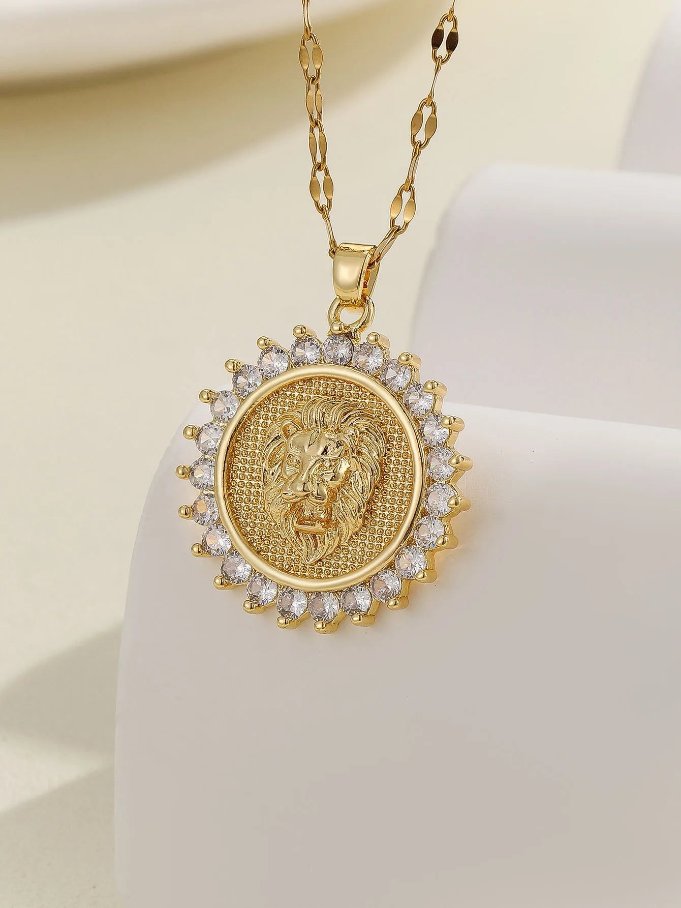 Luxury Zircon Santa Maria Necklace – Colorful Religious Pendant Jewelry