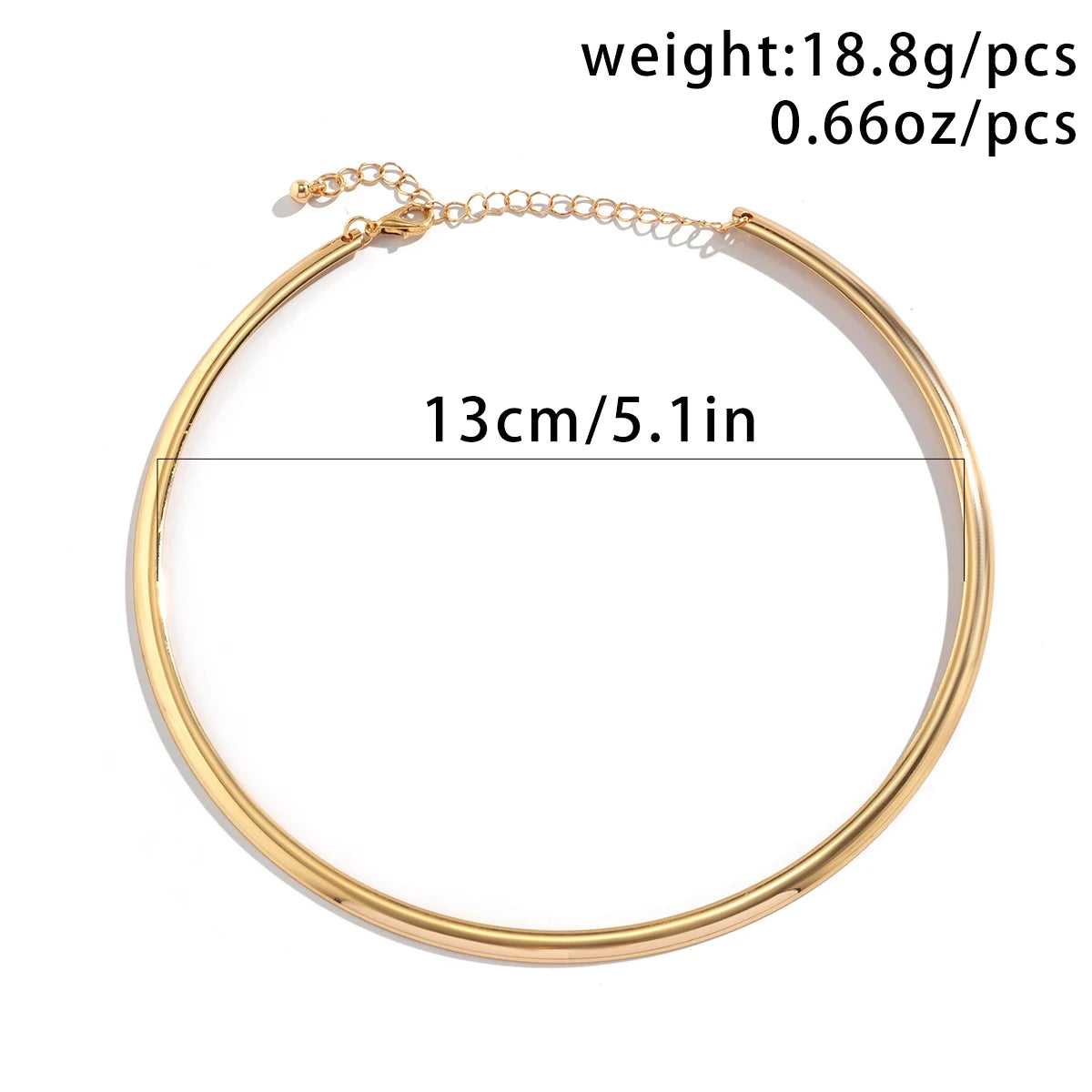 Vintage Gold Torque Choker Necklace – Gothic Adjustable Statement Jewelry