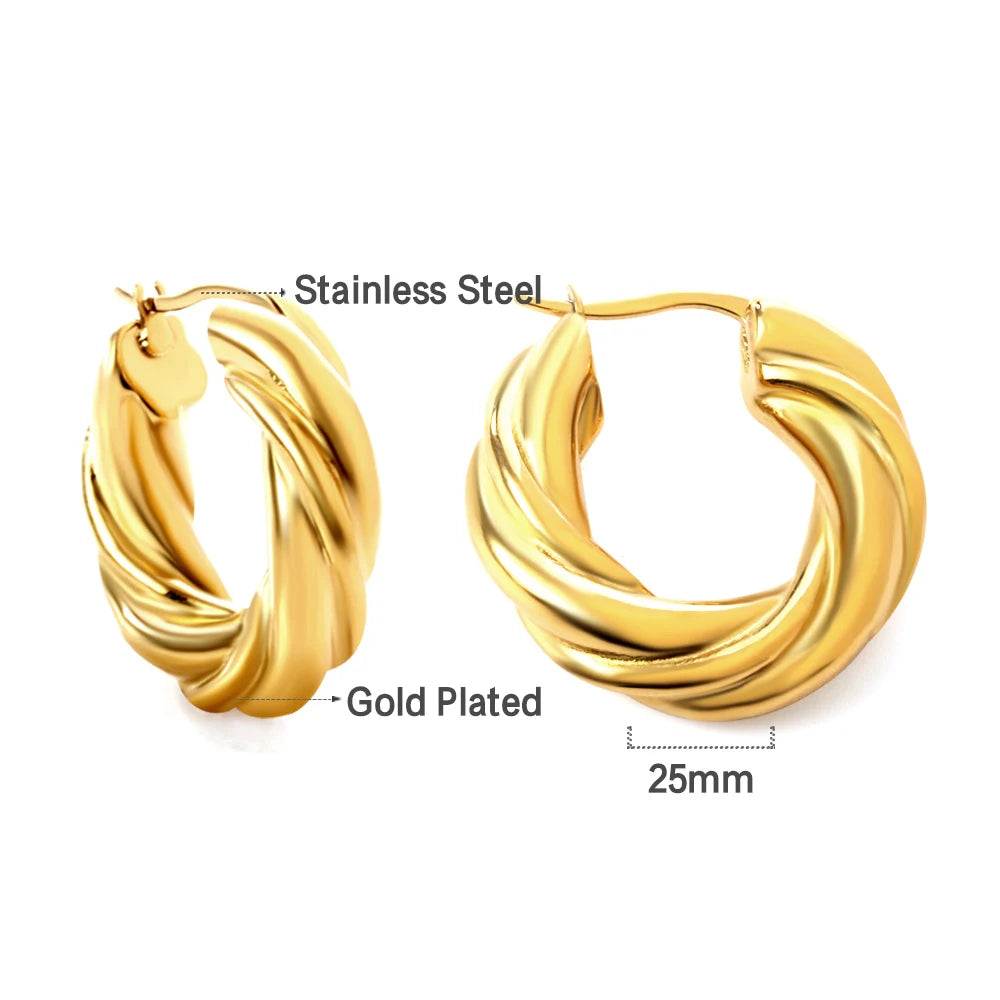 Luxury Vintage Square Hoop Earrings