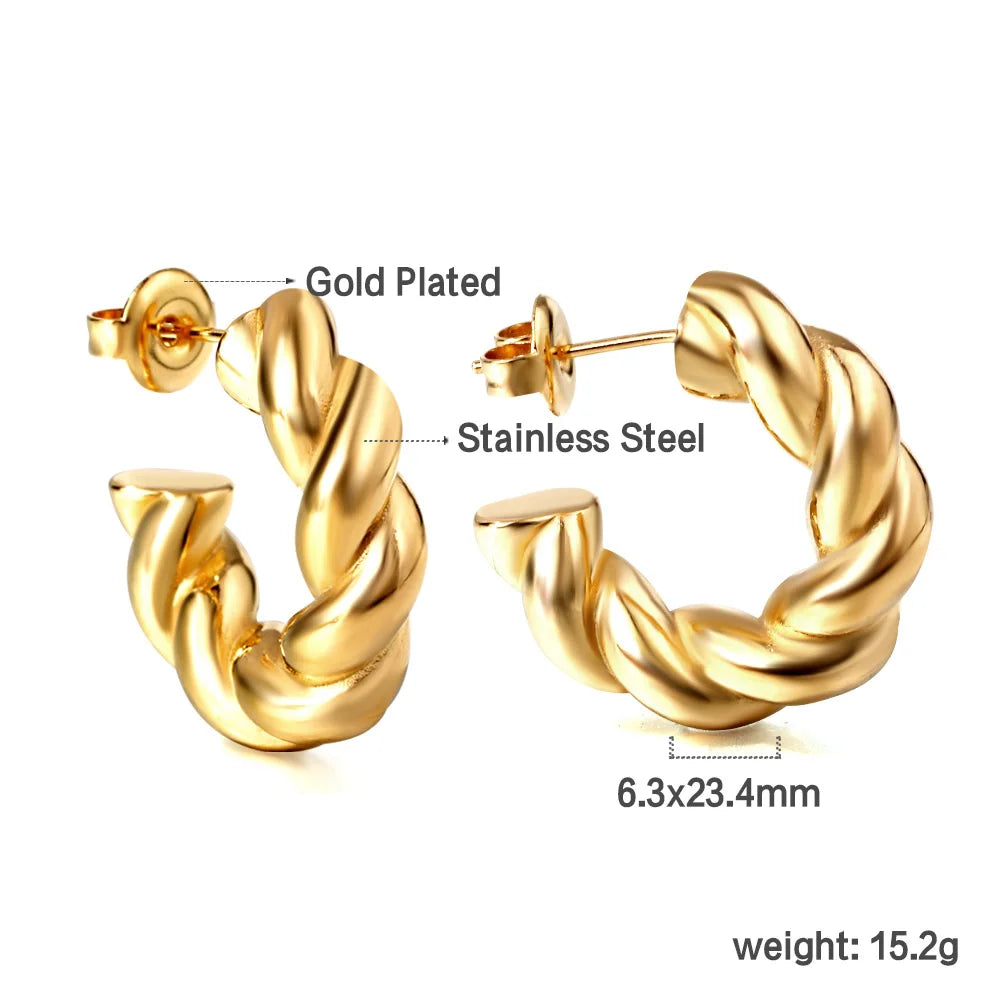 Luxury Vintage Square Hoop Earrings
