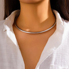 Vintage Gold Torque Choker Necklace – Gothic Adjustable Statement Jewelry