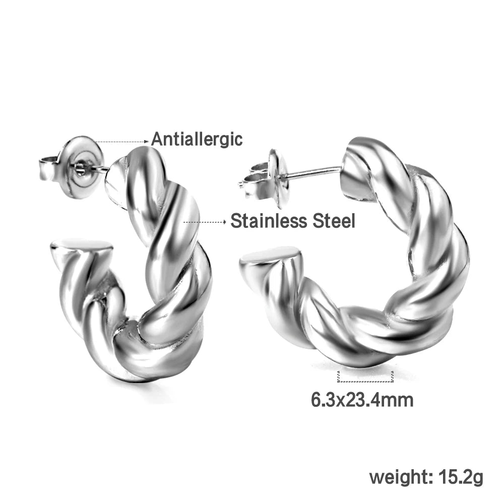 Luxury Vintage Square Hoop Earrings