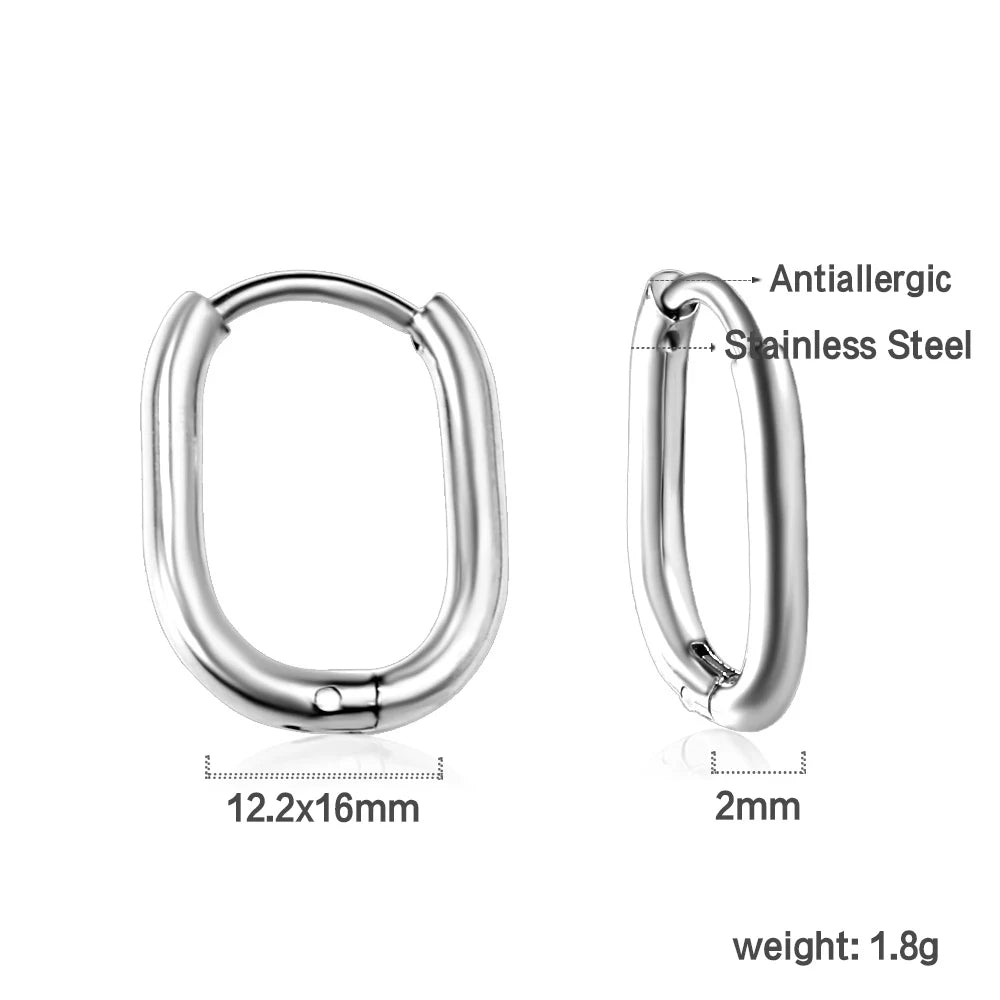 Luxury Vintage Square Hoop Earrings
