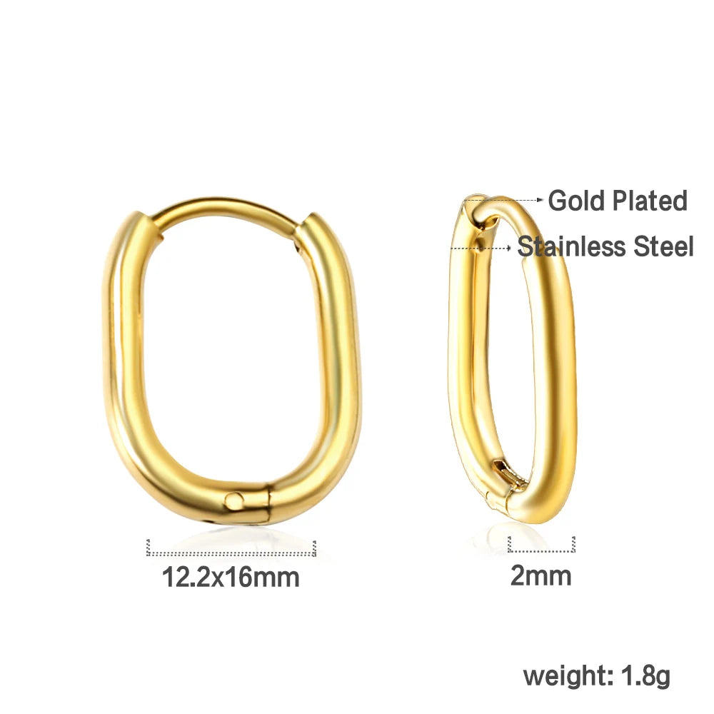 Luxury Vintage Square Hoop Earrings