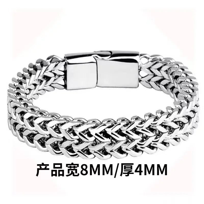 Luxury Magnetic Stainless Steel Bracelet – Couple Adjustable Jewelry