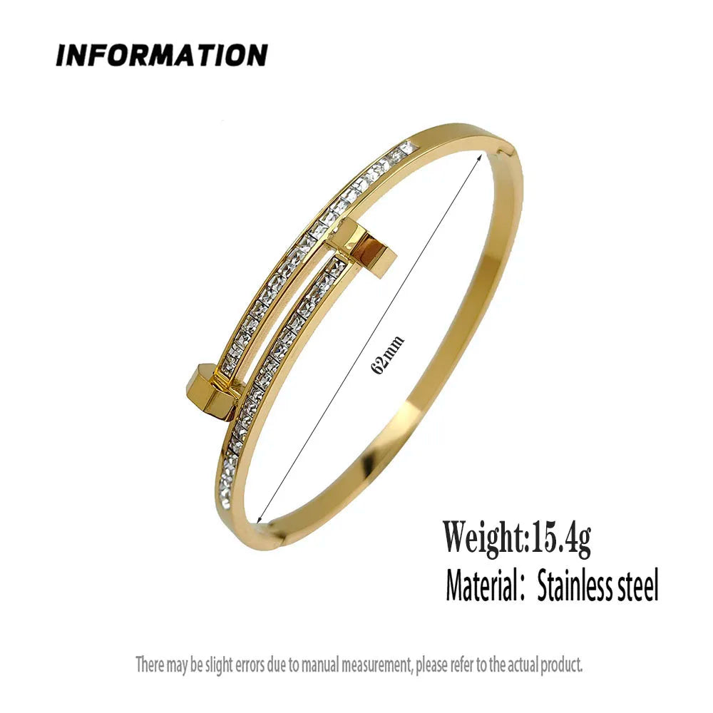Premium Zircon Gold-plated Bracelet