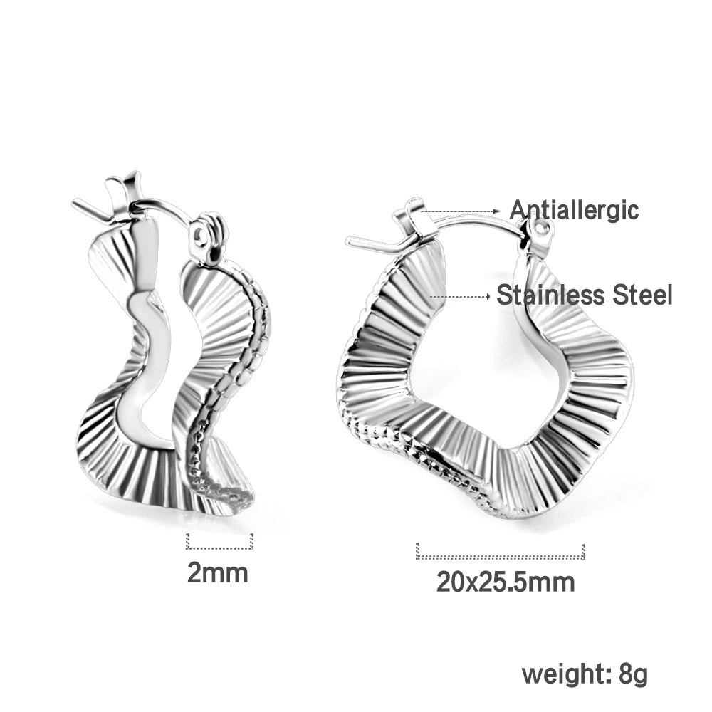 Luxury Vintage Square Hoop Earrings