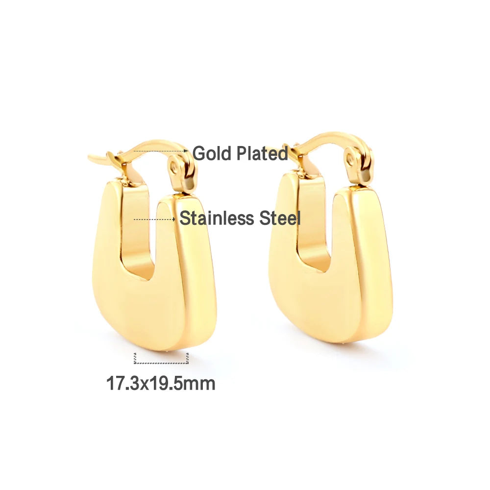 Luxury Vintage Square Hoop Earrings