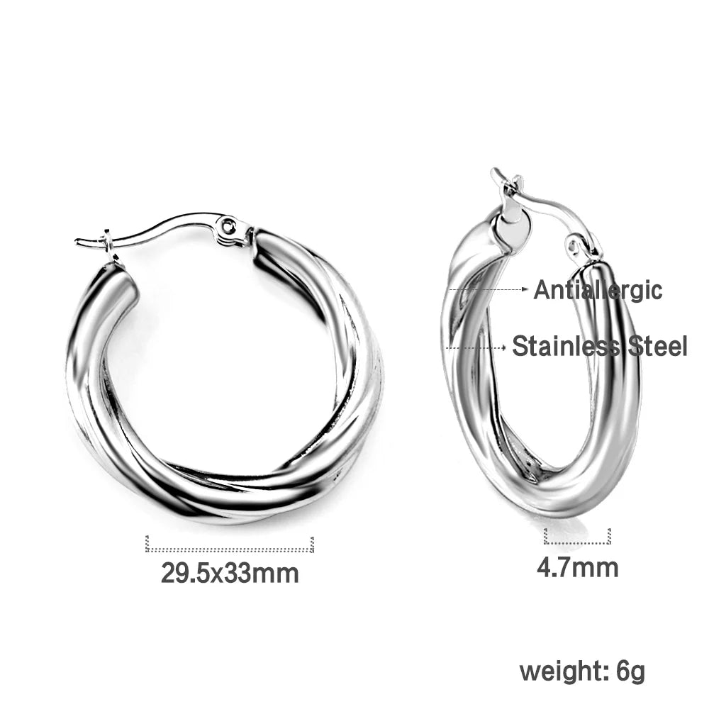 Luxury Vintage Square Hoop Earrings
