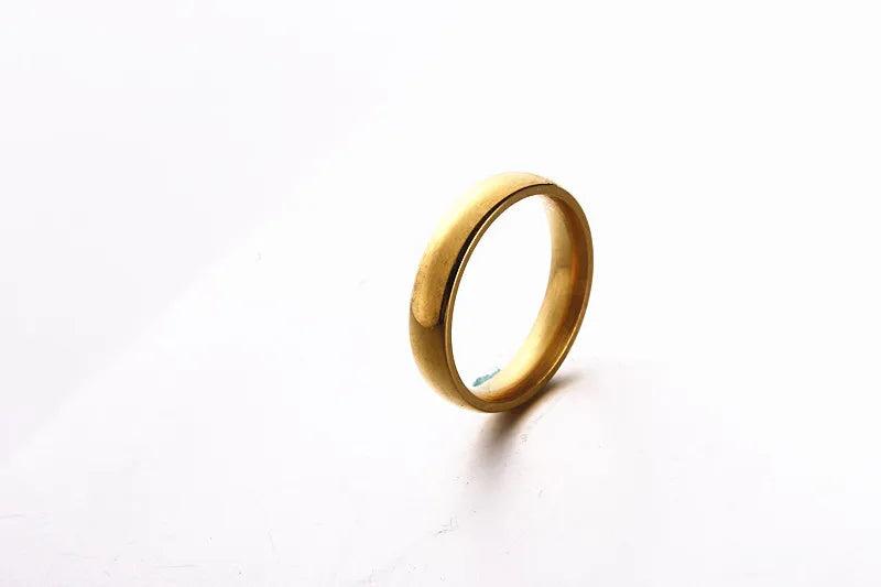6mm Titanium Couple Ring – Hypoallergenic Polished Wedding Band for Men & Women