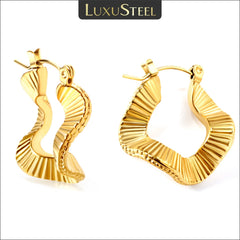 Luxury Vintage Square Hoop Earrings