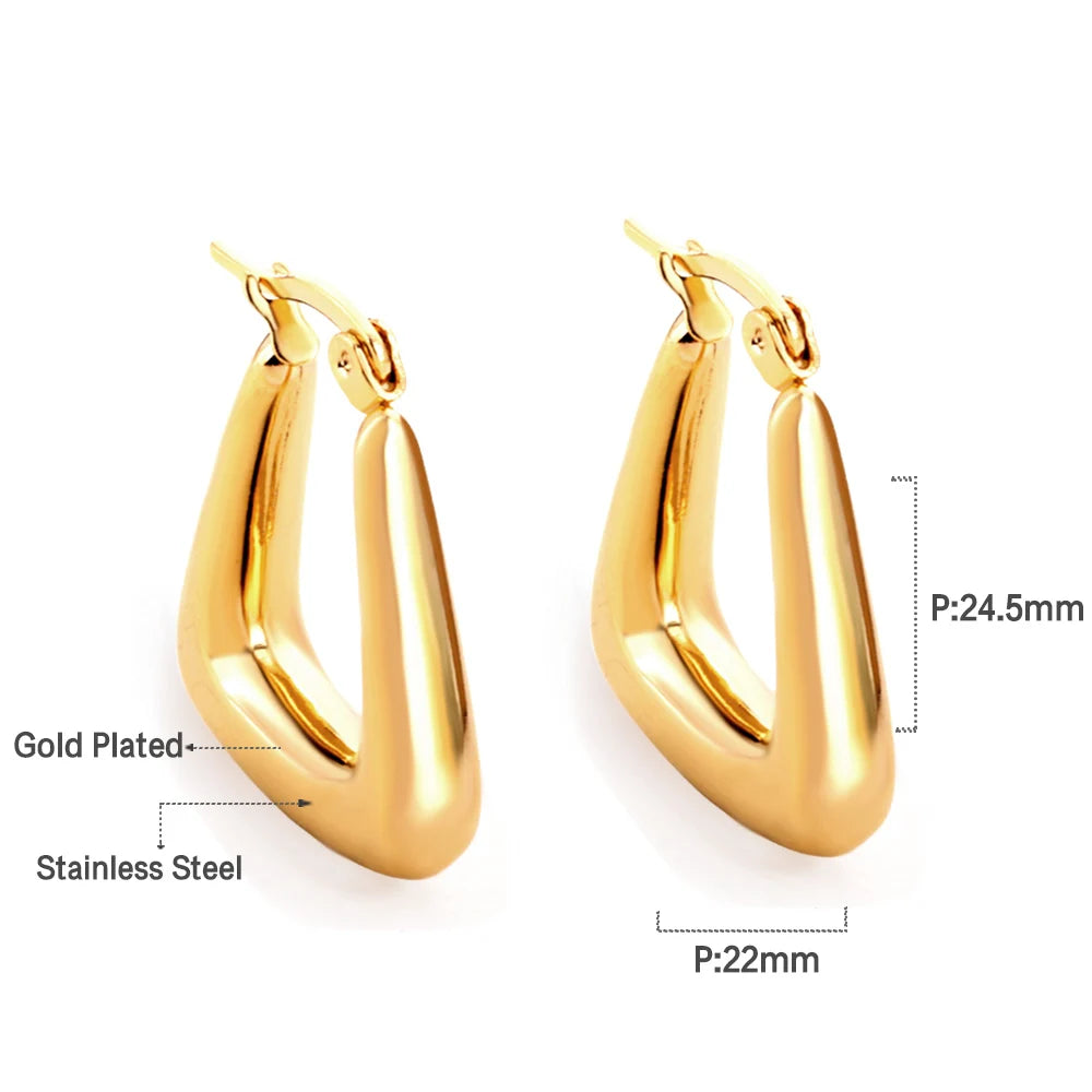Luxury Vintage Square Hoop Earrings